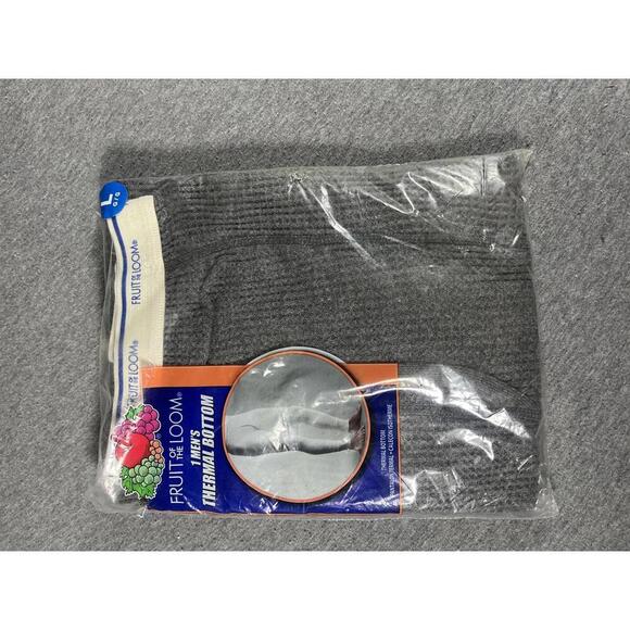 Vintage New Sealed Fruit of the Loom Men's Thermal Bottoms Size Large Gray - Picture 1 of 4